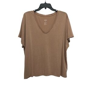 Girlfriend Collective Cupro V Neck Tee Size XXXL Activewear Cropped